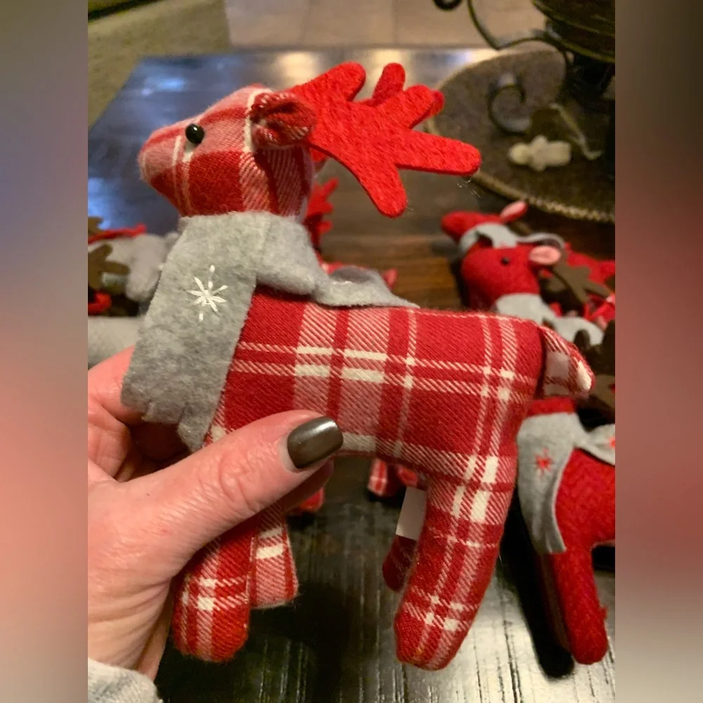 Target Holiday Deer Ornaments, Set of 9, Soft, Like New